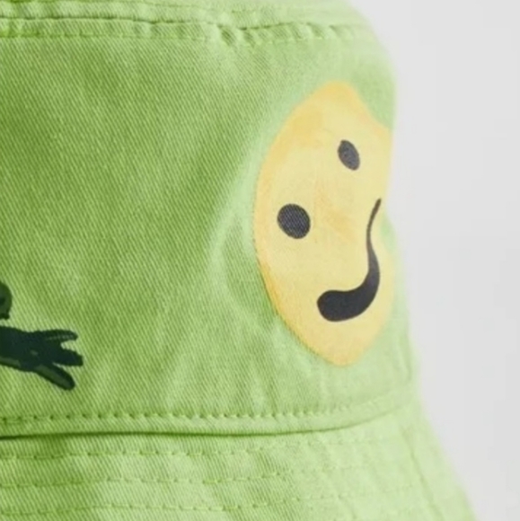 (SOLD) Coney Island Picnic Neon Green Bucket Hat • Mint Condition - Picture 7 of 10